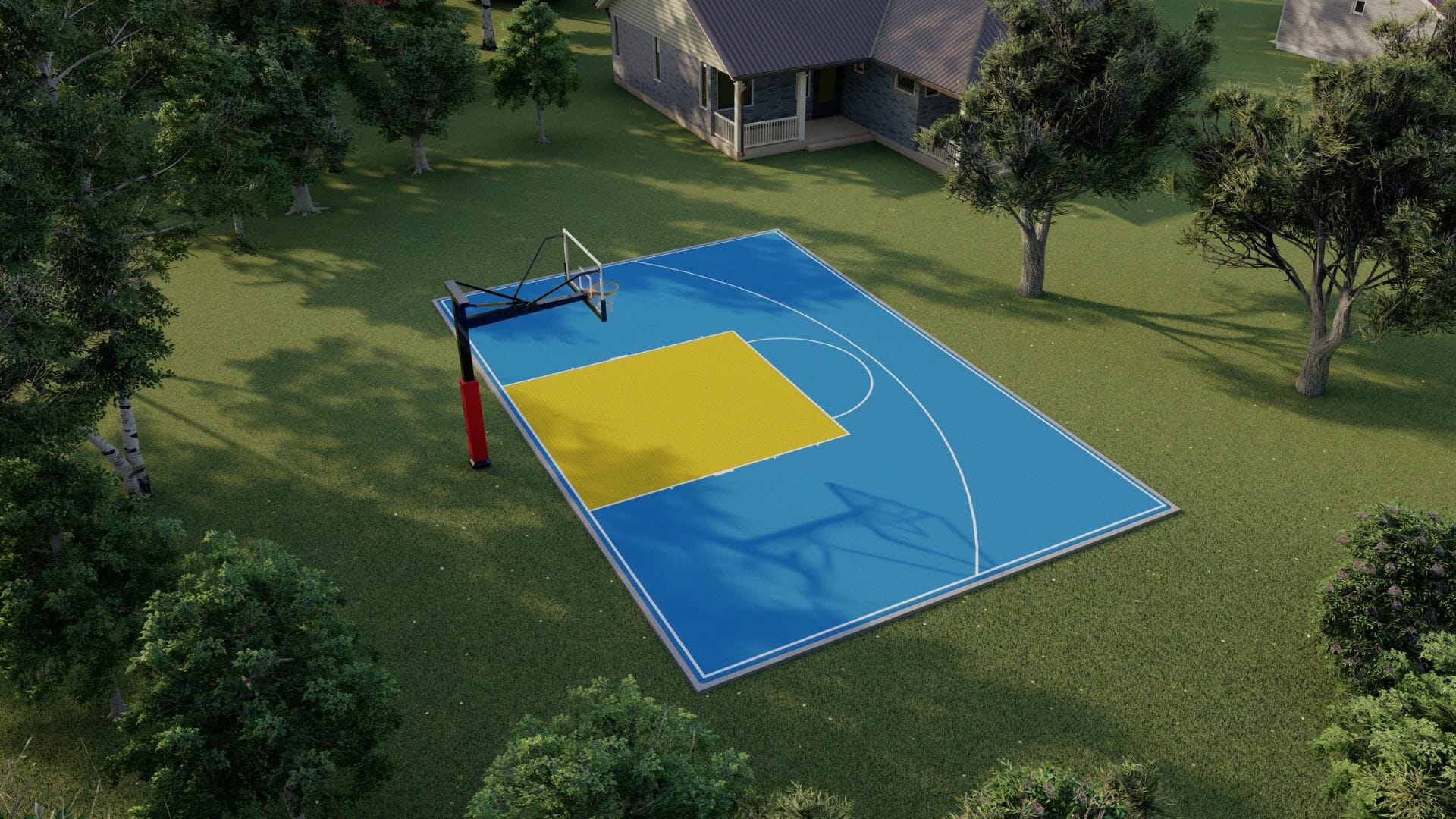 basketball half  court dimensions