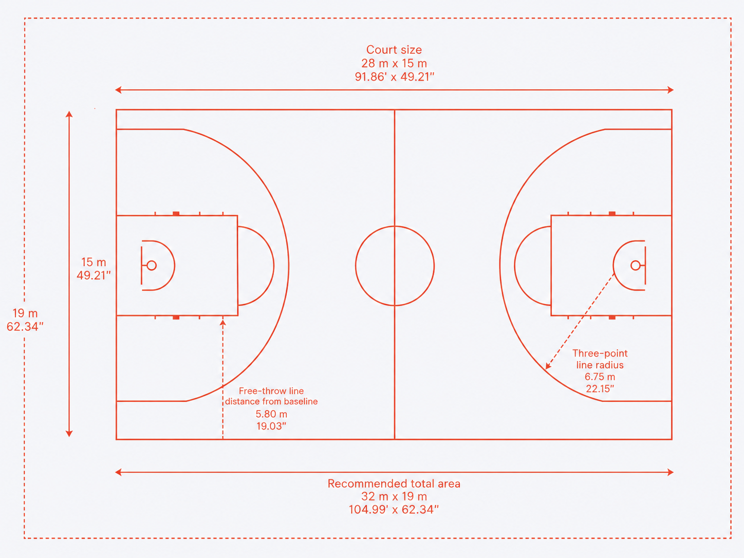 Full-size basketball court flooring solution