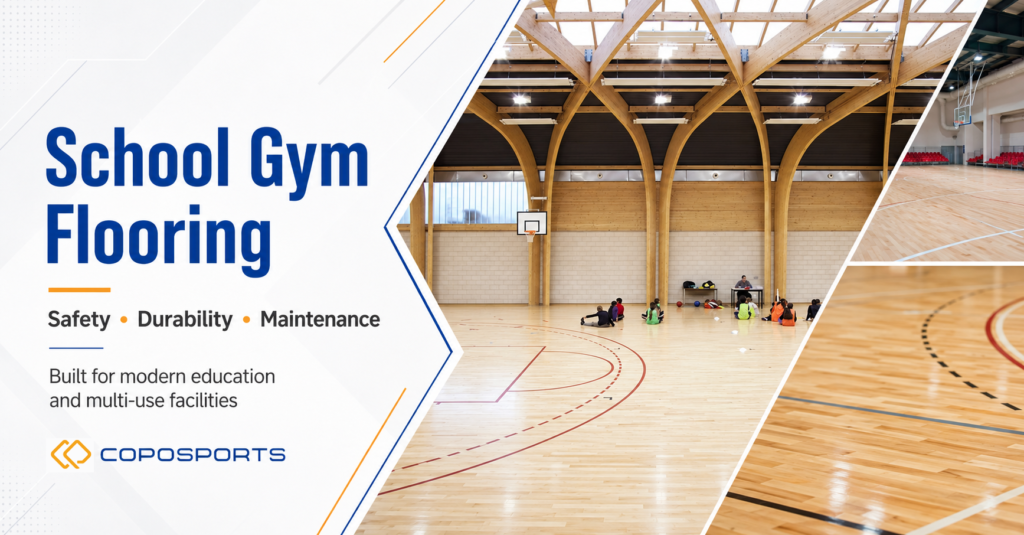 School gym flooring for education and multi-use sports facilities