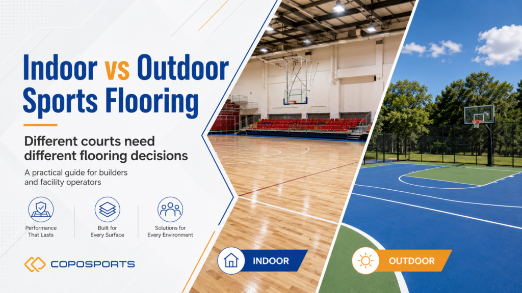 Indoor vs outdoor sports flooring comparison for sports facility projects