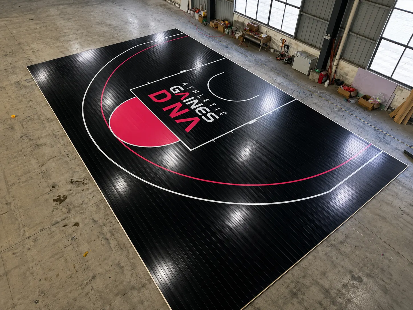 Hardwood Basketball Court